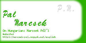 pal marcsek business card